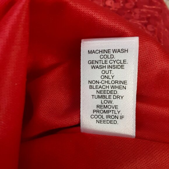 Cato Womans Sequined Top Size XL Pullover Keyhole Party Holiday Red Short Sleeve - Picture 5 of 10